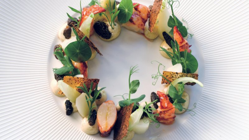 Kreeft en morilles bij Restaurant Amarone in Rotterdam