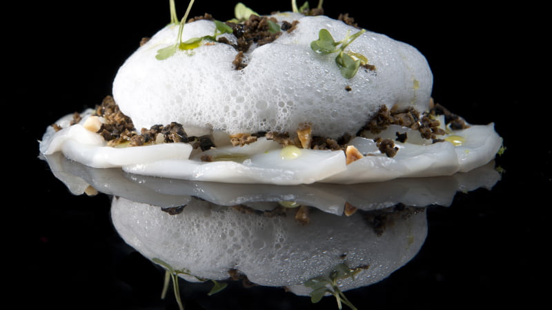 Coquille en truffel bij Restaurant Amarone