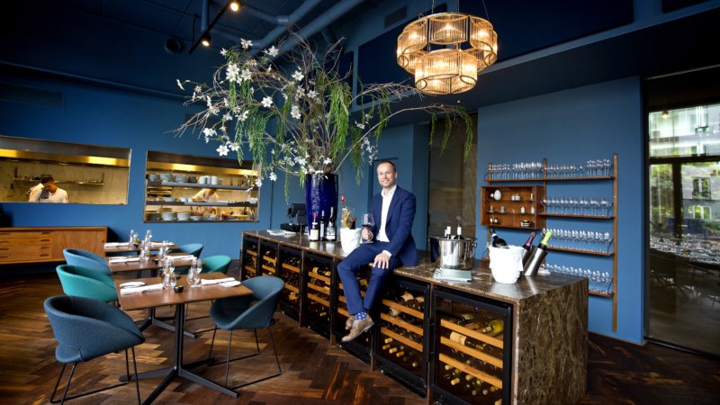 Danny Gonzalez, eigenaar-sommelier restaurant Fitzgerald Rotterdam