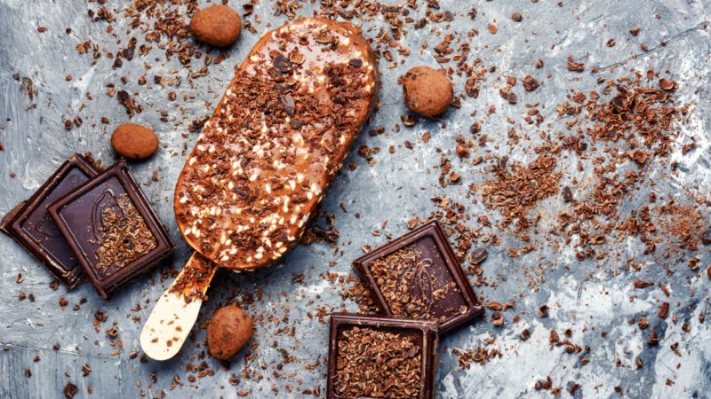 Knettersuiker verwerkt in chocolade