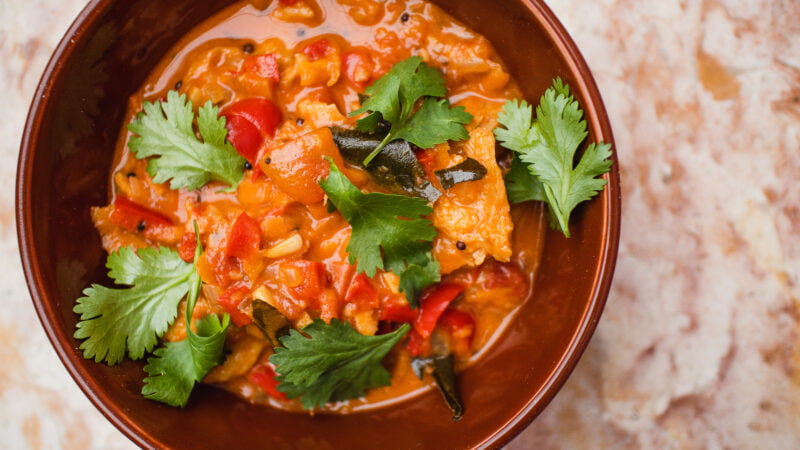 Curry van oesterzwammen met koriander en komijnzaad