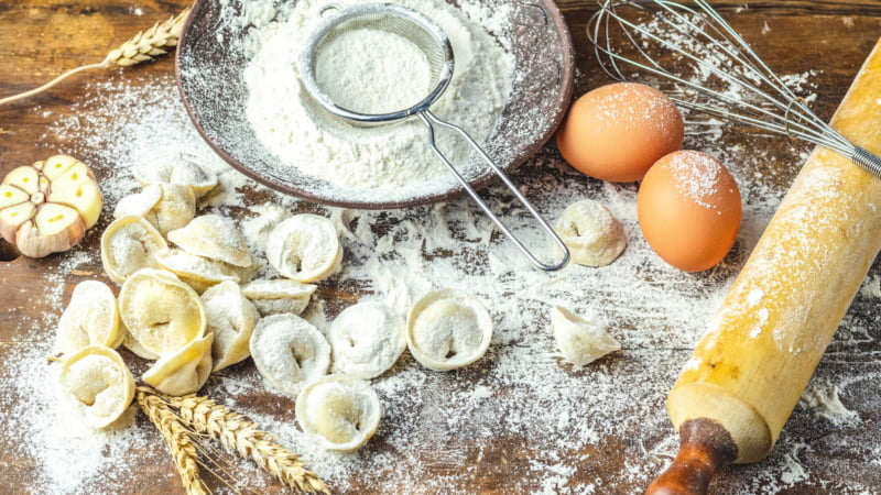 Tortellini gevuld met ricotta