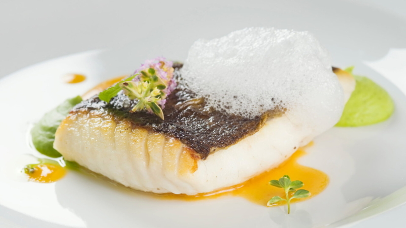 Op de huid gebakken tarbotfilet