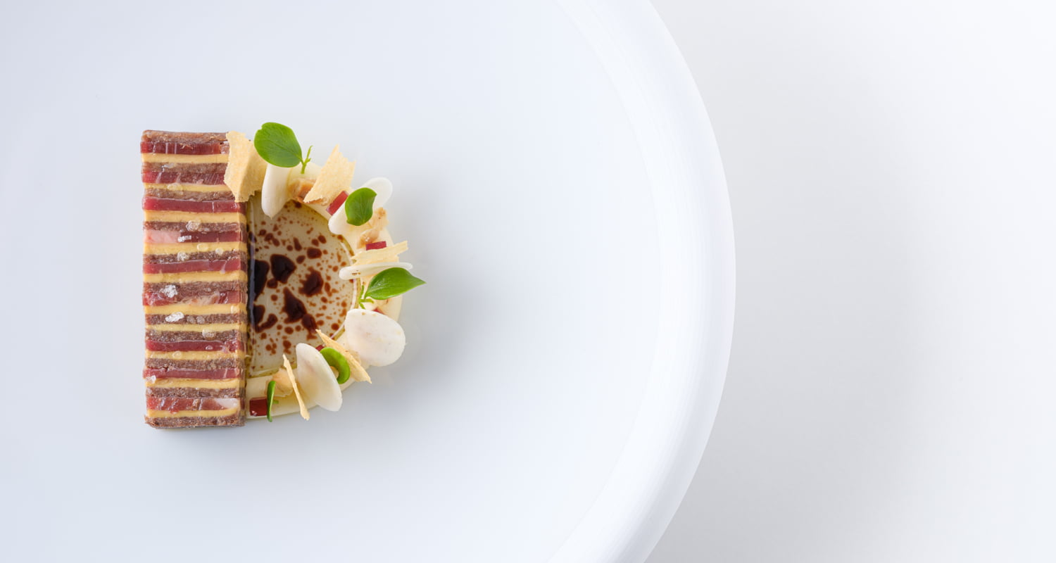 Signatuurgerecht Alma in Oisterwijk: marbré van rundersukade, ganzenlever en Ibérico