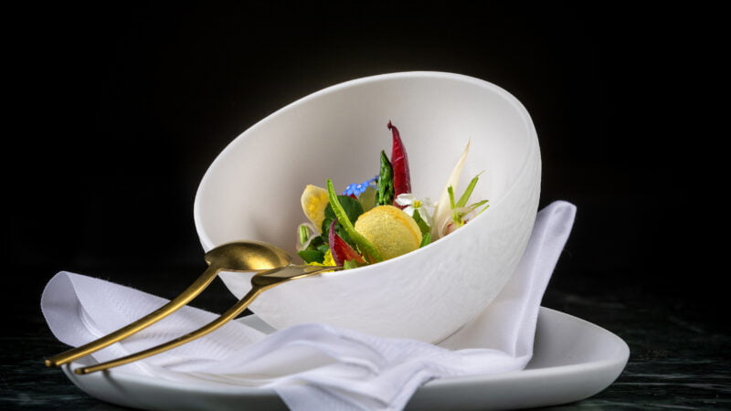 Bouquet Signature van Restaurant Karel 5 in Utrecht, een van de kanshebbers voor een eerste ster