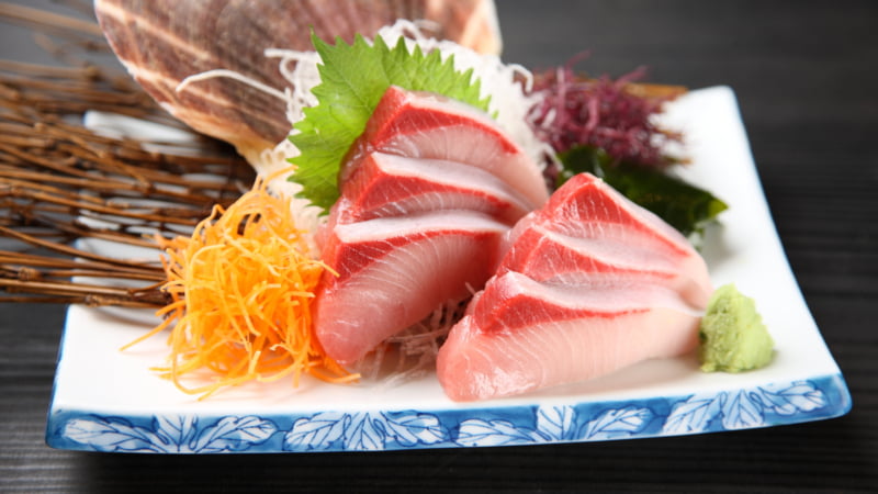Japanse sashimi van Hamachi Kingfish