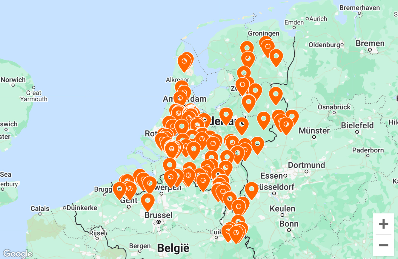 Michelinsterren op de kaart